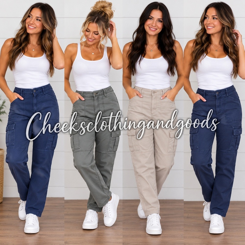 Lot of 4 LL Bean Favorite Fit Cargo Pants Size 12 MT Reg Navy Olive Khaki